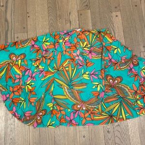 Trina Turk Silk Flower Print Shaw - size M/L